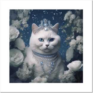 White British Shorthair Cat Posters and Art